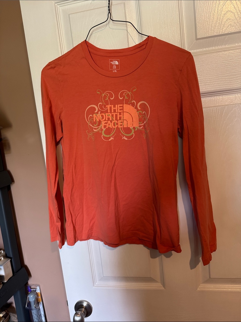 The North Face Kids' Long-Sleeve Logo Tee — Orange
